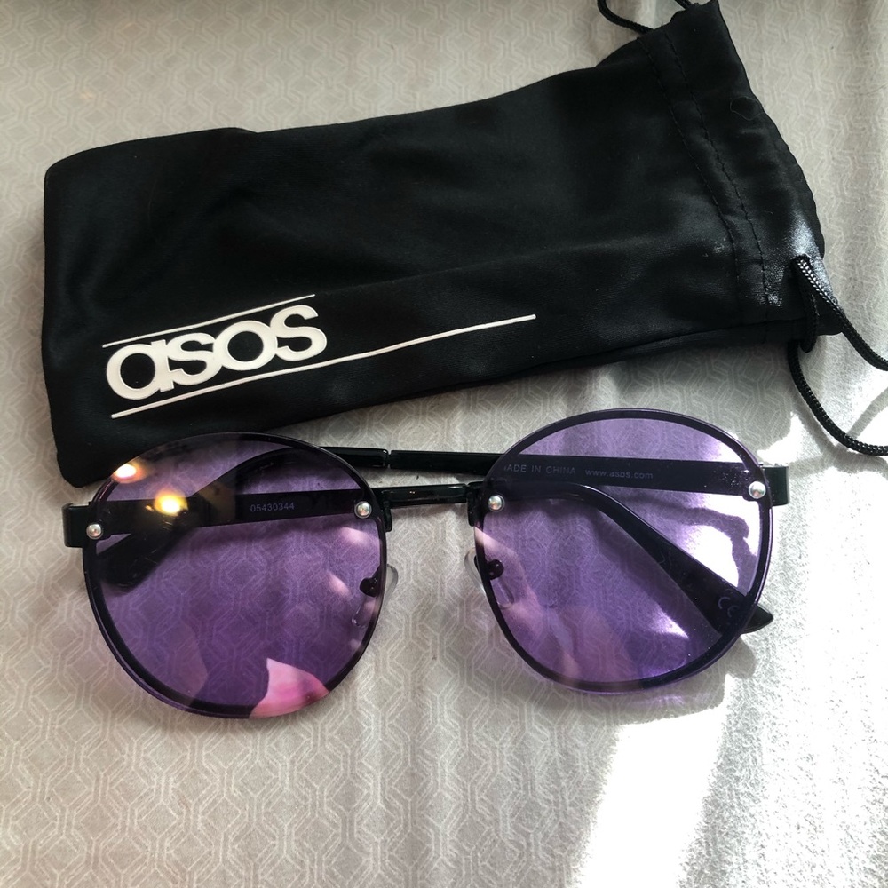 ASOS purple sunglasses